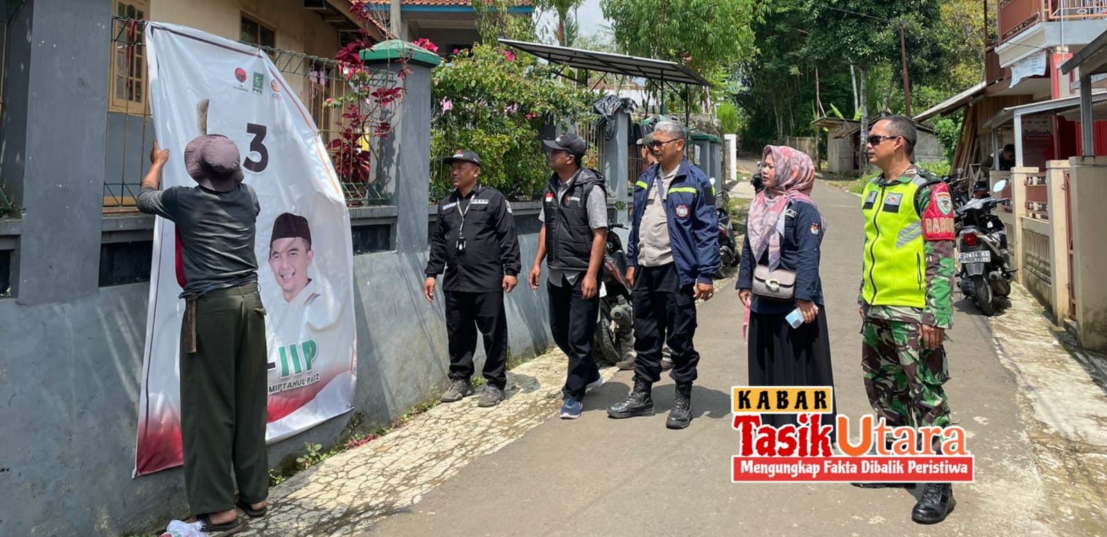 Dimasa Tenang, Panwascam Sukahening Bersama Muspika dan PPK Awasi Penertiban APK