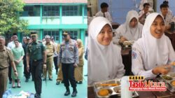 Bersama Forkopimda, Dandim 0612/TSM Tinjau Program Makan Sehat Bergizi Gratis di SMPN 2 Tasikmalaya